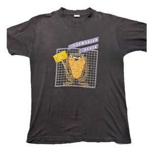 Looney Tunes Taz T Shirt Size M Vintage 80's Single Stitch Keep Out